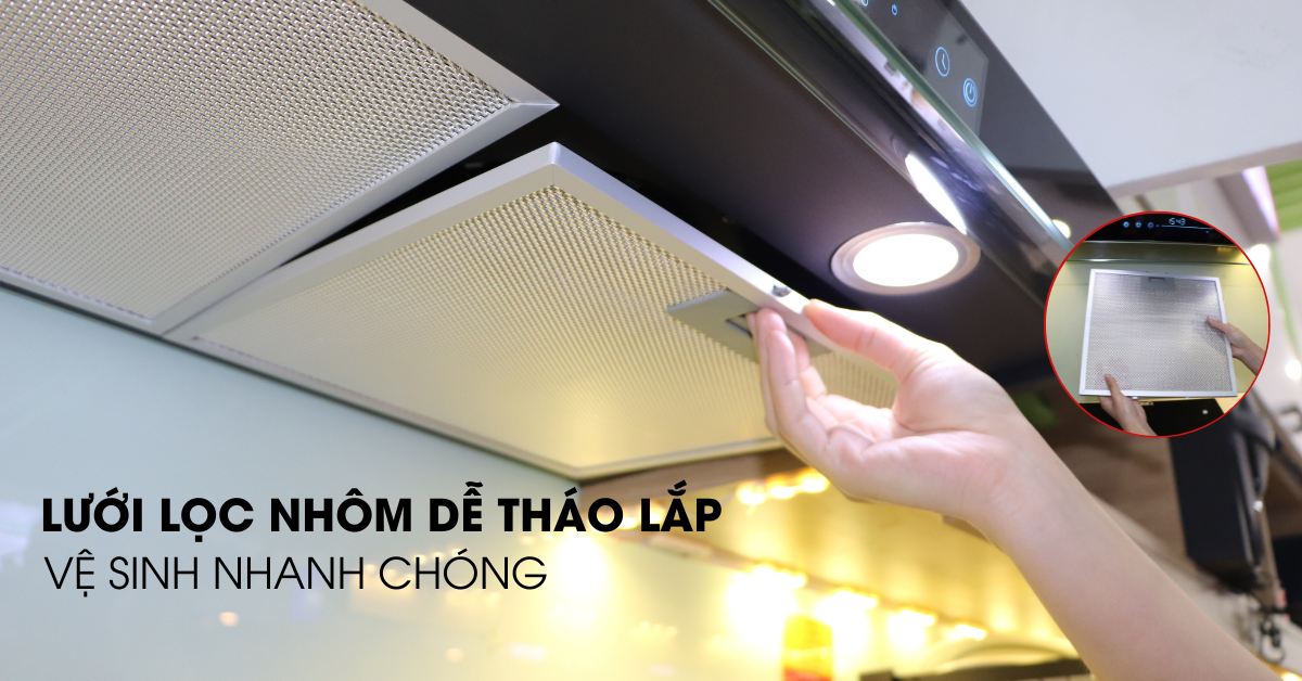 Lưới lọc nhôm dễ tháo rời vệ sinh