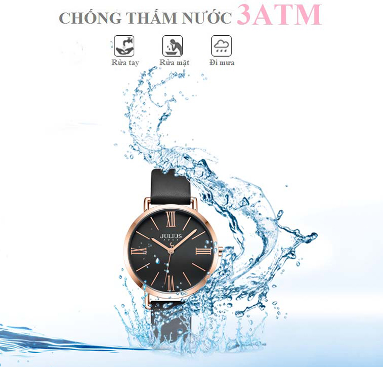 Đồng Hồ Nữ Dây Da Julius JA-1107Le
