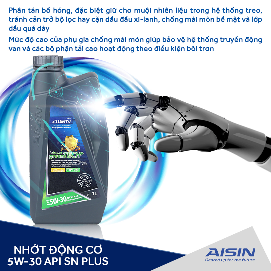 Nhớt Động Cơ AISIN ESSN1041P 10W-40 SN Plus Econtech+ Semi Synthetic 1L
