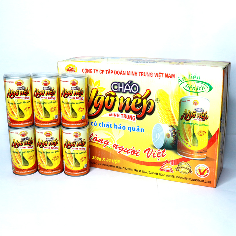 Cháo ngô nếp Minh Trung 365g - Cháo Ngô Nếp 24 (thùng 24 lon)