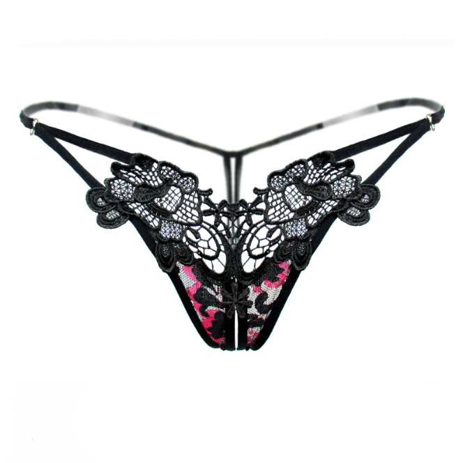 Quần lót nữ xẻ đáy lọt khe - Màu đen