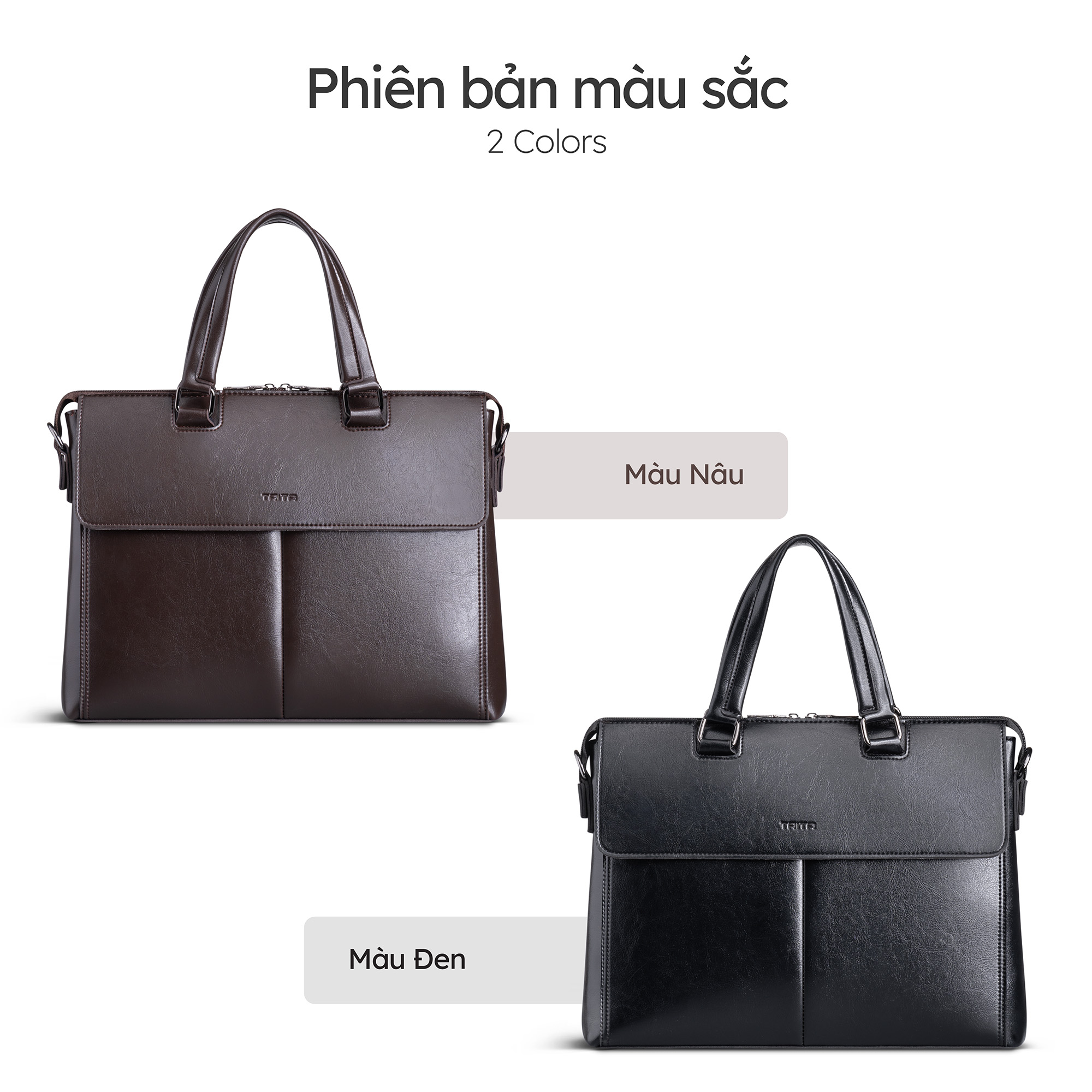 Cặp công sở Trita ( Thời trang nam phối ngăn - Cặp da TCA20 )