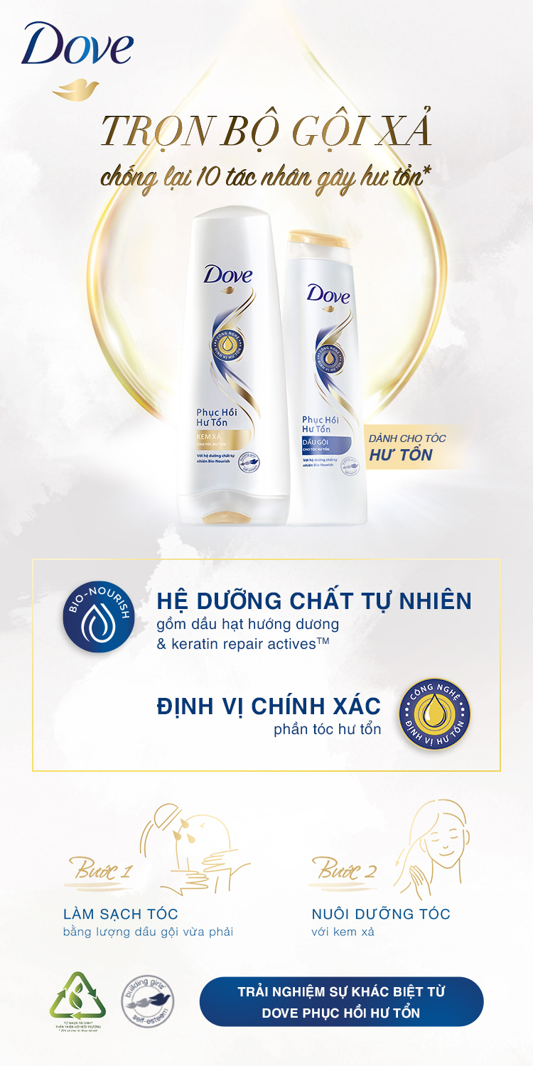 Dầu Gội Dove Phục Hồi Hư Tổn (340g) - 21123422