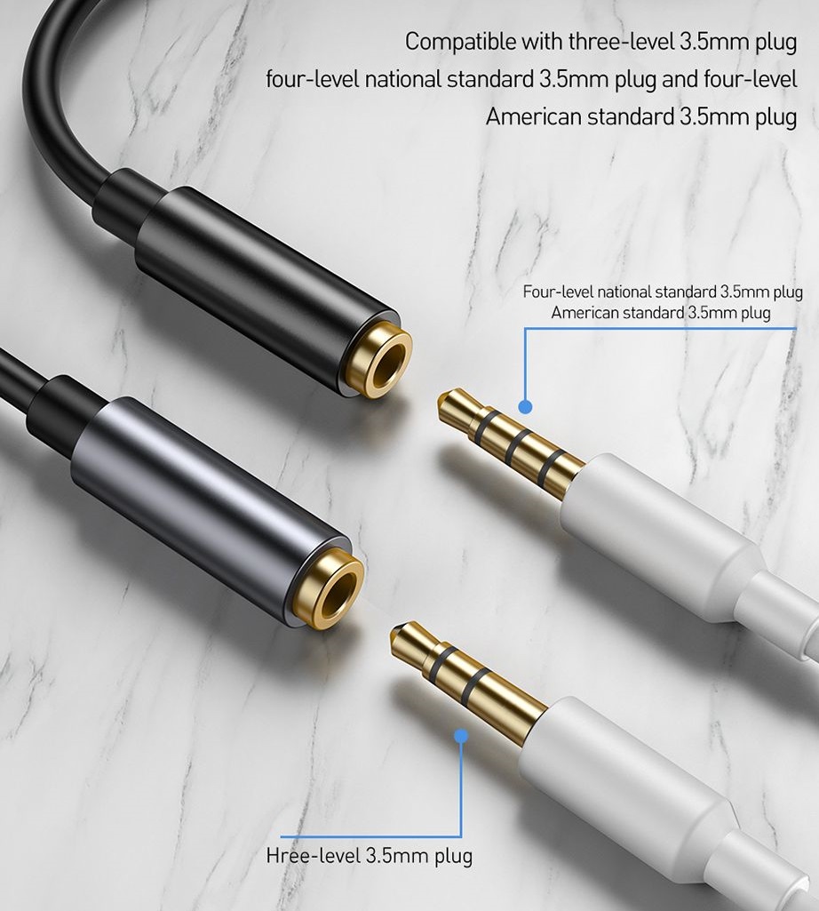 Jack chuyển Type C to 3.5 chính hãng Baseus chính hãng