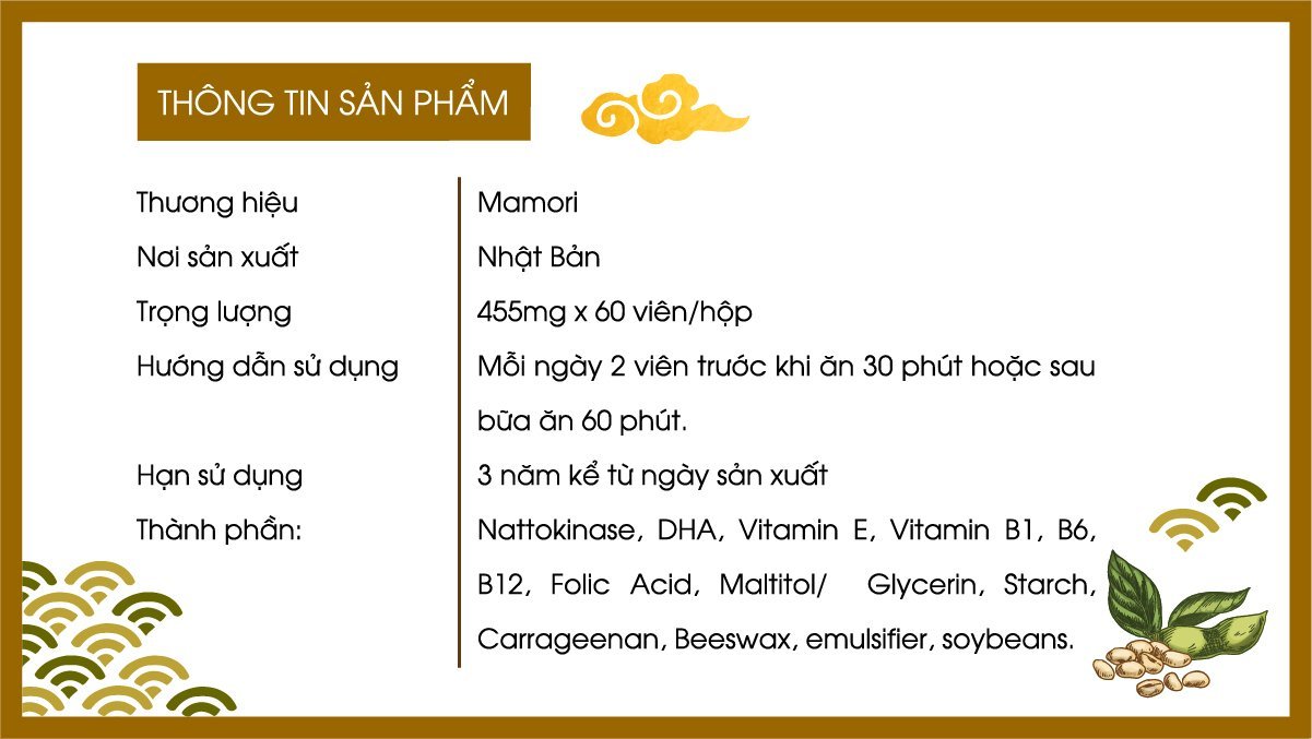 VIÊN UỐNG PHÒNG NGỪA ĐỘT QUỴ MAMORI NATTOKINASE 2400FU