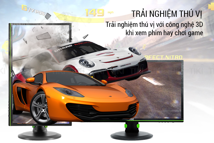 Màn Hình Gaming AOC G2460PG 24inch FullHD 1ms 144Hz G-Sync TN - Hàng Chính Hãng