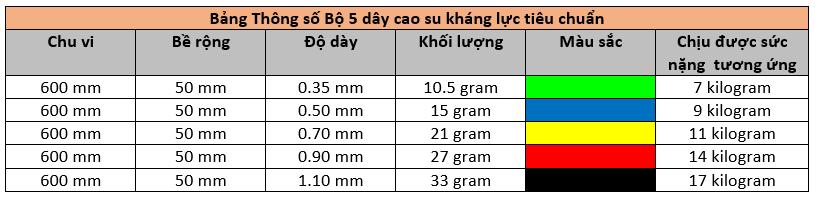 Bộ 5 Dây Đàn Hồi Chính Hãng miDoctor