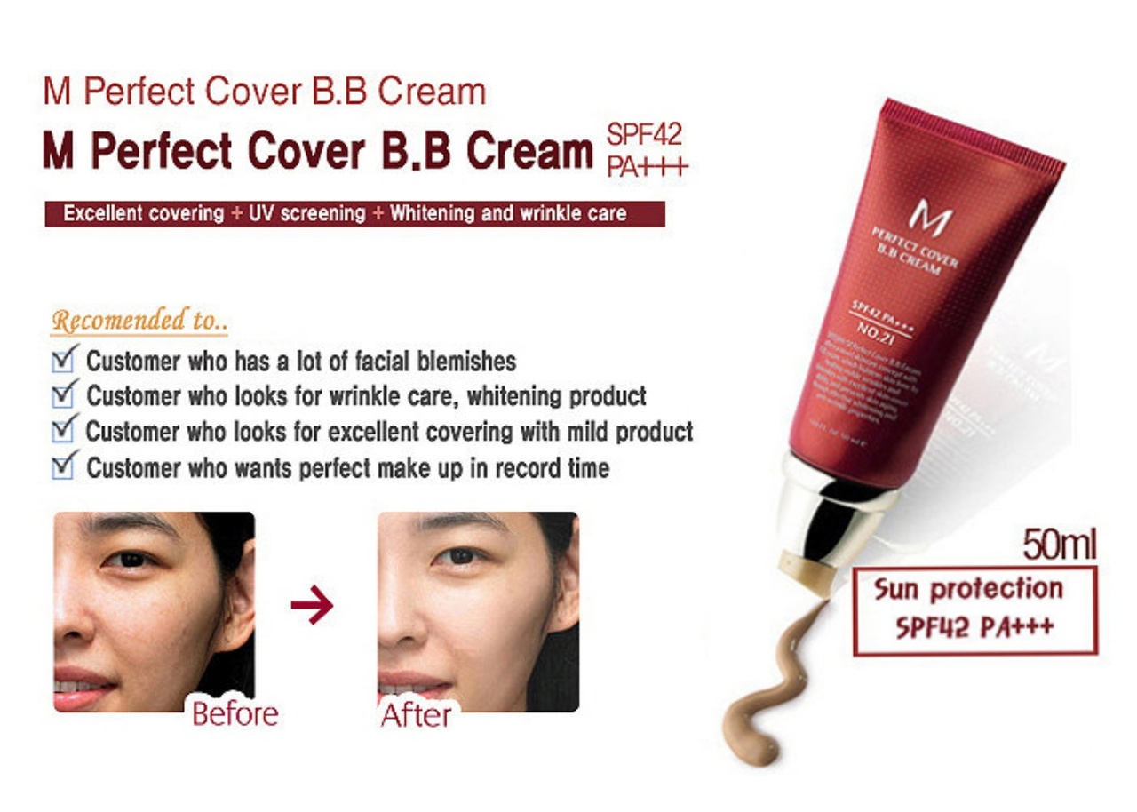Kem Nền BB MISSHA M PERFECT COVER BB CREAM 50ml 