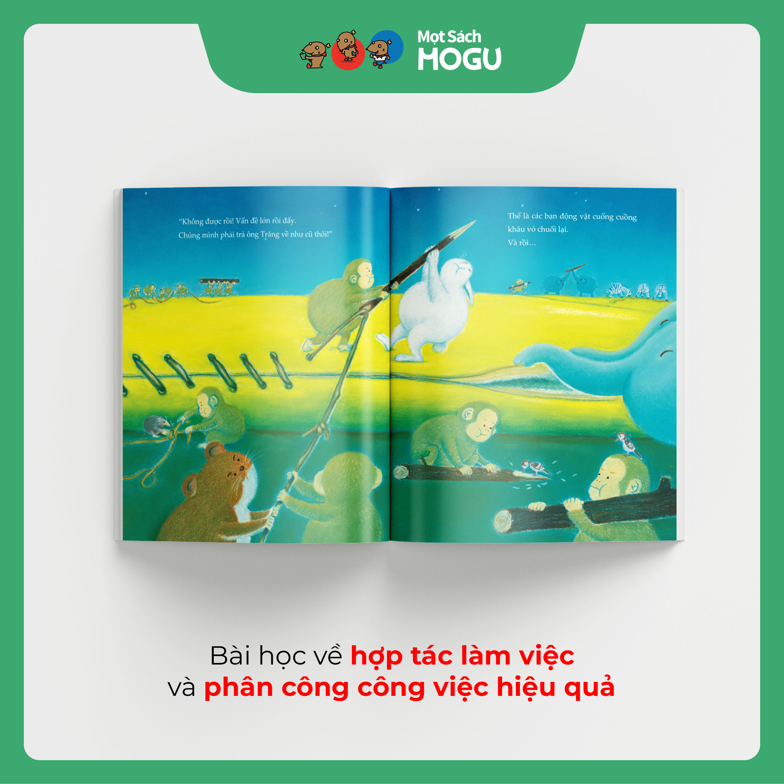 Truyện Ehon bé 3-4-5 tuổi - Chúng tớ ăn mất Trăng rồi!