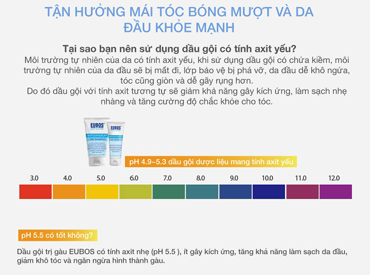 Dầu gội ngừa gàu EUBOS Anti-dandruff Care Shampoo 150ml