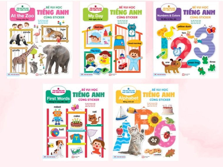 Sách Số đếm và Màu sắc - Bé vui học tiếng anh cùng Sticker