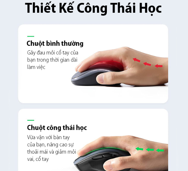 Chuột không dây dùng cho máy tính, laptop chất liệu nhựa ABS, màu đen Ugreen 90545 MU006 - Hàng chính hãng