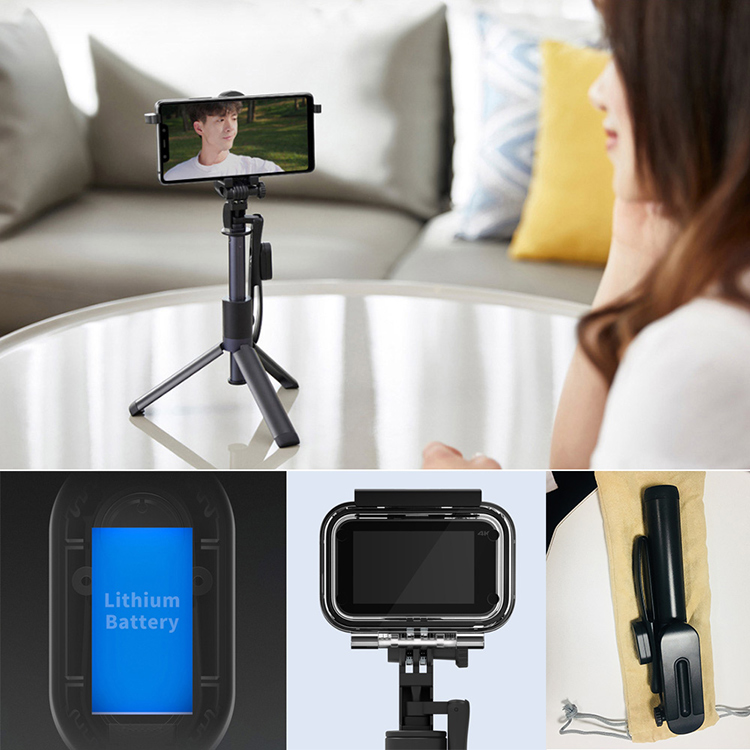 Xiaomi Mijia Yuemi Selfie Stick Portable Foldable BT Extendable Tripod Monopod Self Shooting Stick with Video Stabilizer - Black