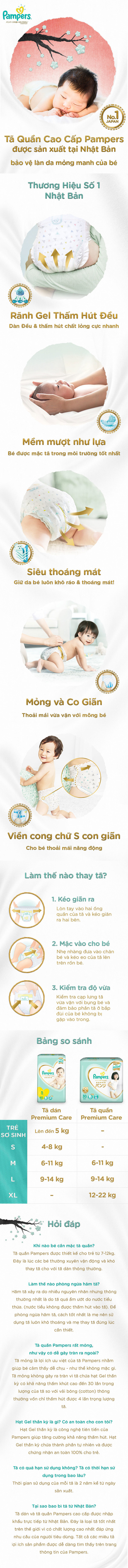 Tã Quần Pampers Nội Địa Nhật Bản Gói Cực Đại M44 (44 Miếng)