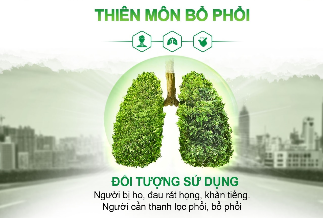 Thiên Môn Bổ Phổi Dược Bình Đông Chai 280ml - Giảm ho nhanh chóng, Bổ phổi thật hay