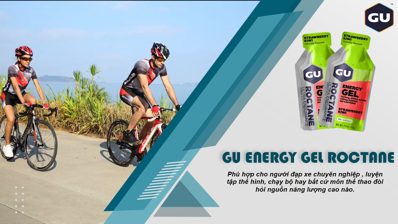 gel năng lượng gu energy roctane vị strawberry kiwi - dâu kiwi combo 6 gói 2