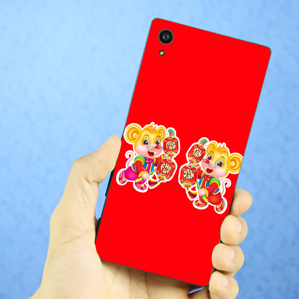 Ốp lưng cứng viền dẻo dành cho điện thoại Sony Xperia XA - Chuột cầm đèn lồng vui xuân 03 MS CCDLVX03