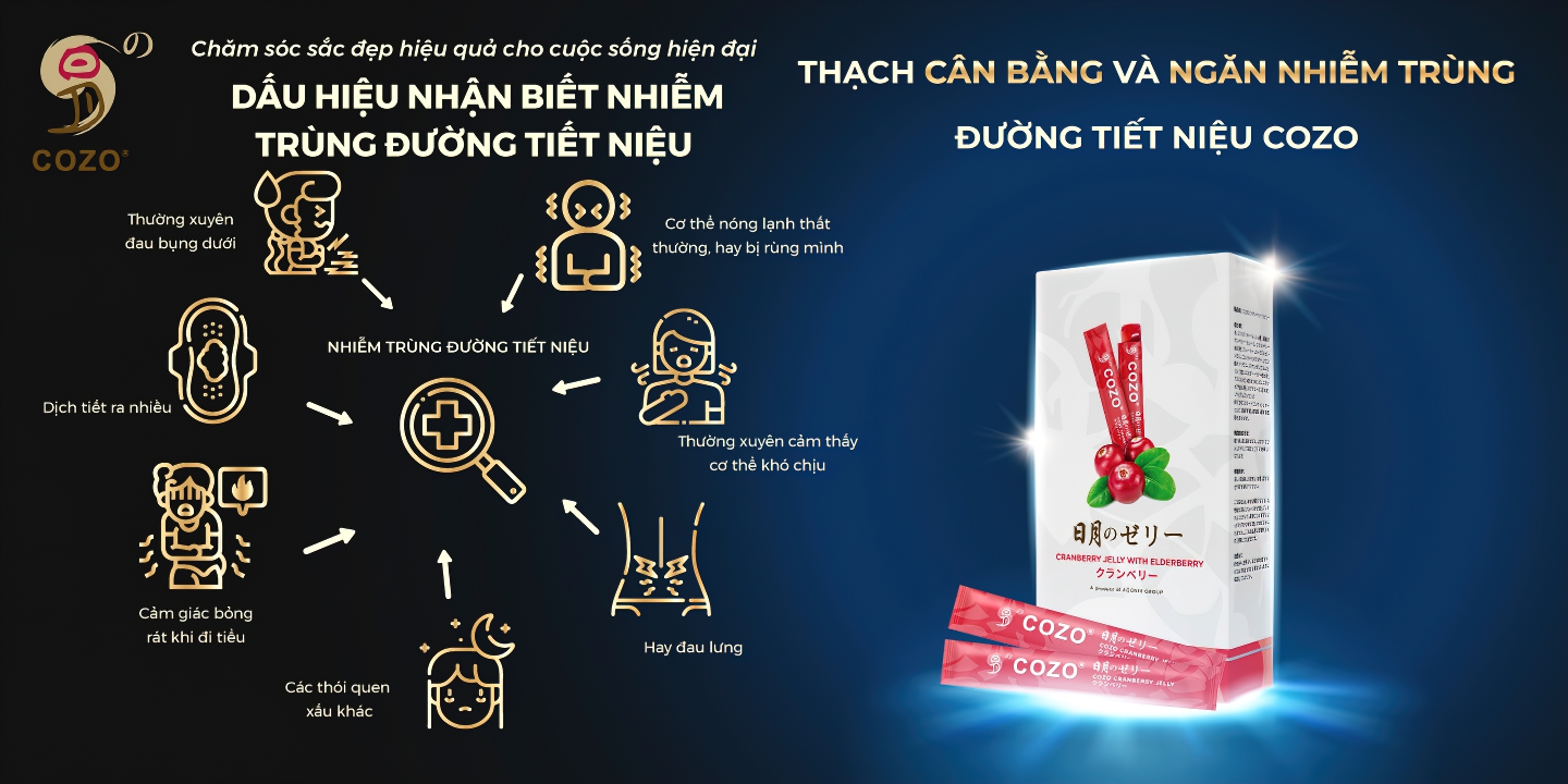 Thạch Giúp Cân Bằng Và Ngăn Nhiễm Trùng Đường Tiết Niệu COZO Cranberry Jelly Chiết Xuất Nam Việt Quất Và Elderberry, Tăng Khả Năng Miễn Dịch