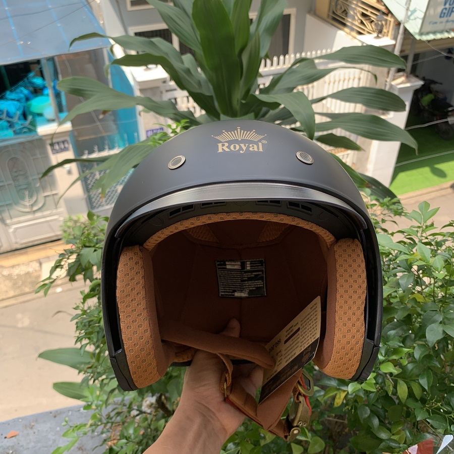 Mũ Bảo Hiểm Royal M139 Đen Nhám Kính Âm