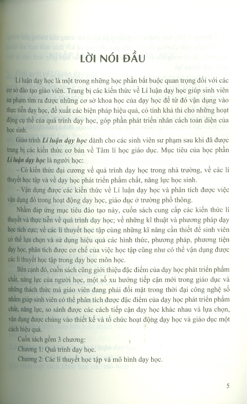 Giáo trình Lí luận dạy học - Đỗ Hương Trà - Phó Đức Hòa (Đồng chủ biên)...