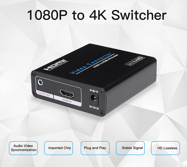 HDMI 1080P To 4K Switcher Video Converter HDMI To HDMI 4K Scaler 