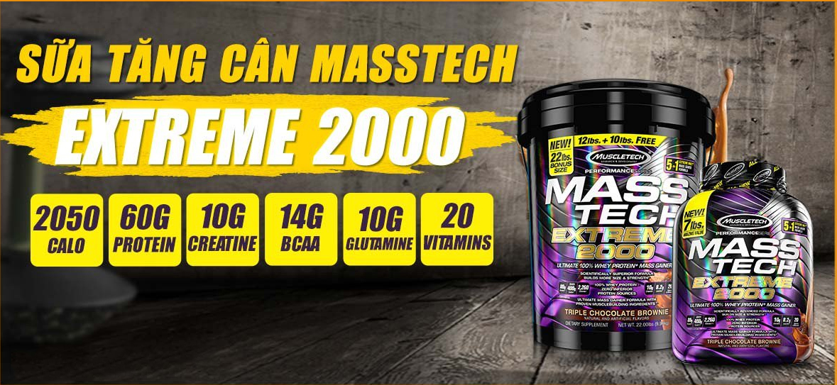 combo sữa tăng cân tăng cơ mass tech extreme 2000 của muscletech hộp 3.18kg hỗ trợ tăng cân tăng cơ nhanh cho người gầy kén ăn, khó hấp thu, khó tăng cân & bình lắc 600 ml (màu ngẫu nhiên) 7