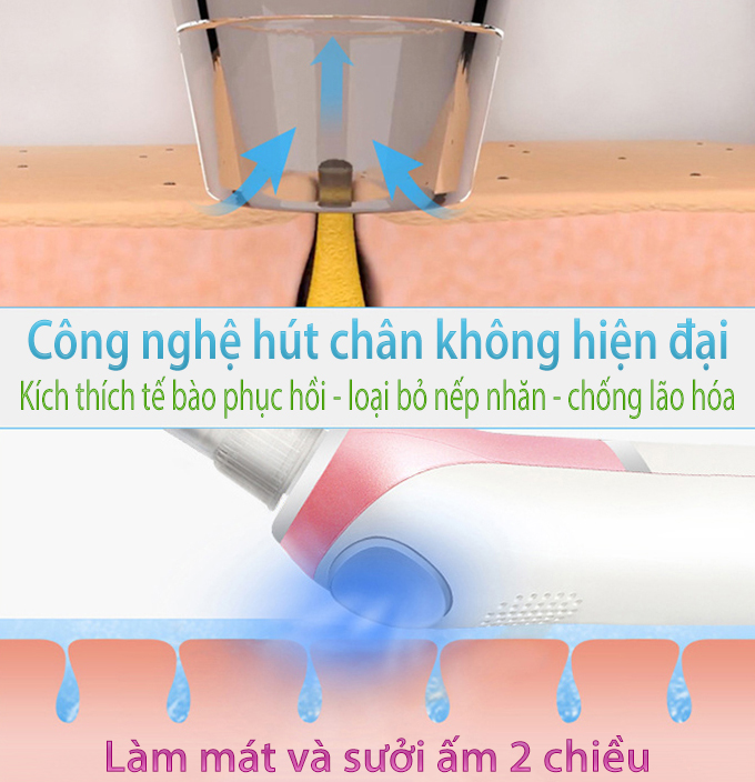 Máy hút mụn kết hợp đầu massage nóng lạnh BZ-0720