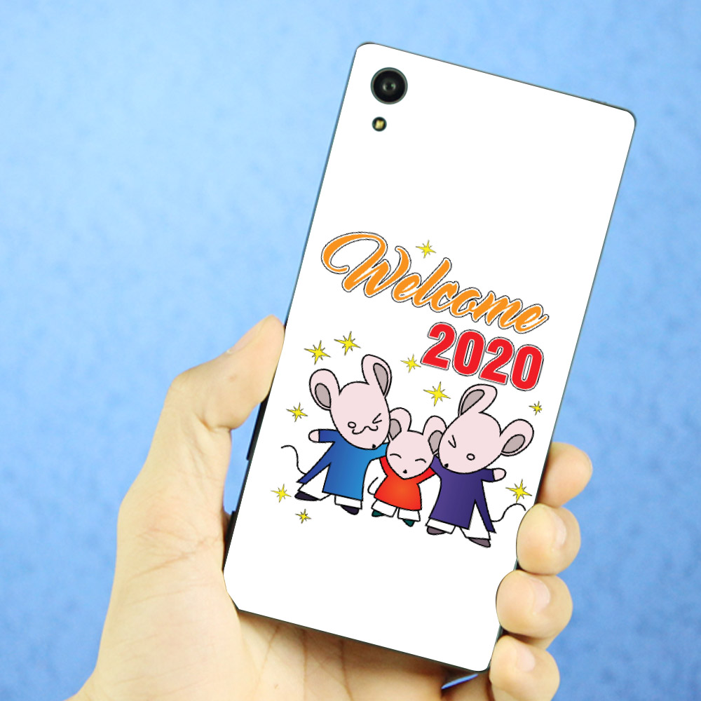 Ốp lưng cứng viền dẻo dành cho điện thoại Sony Xperia L1 - Chào mừng năm con chuột MS CMNMCC01