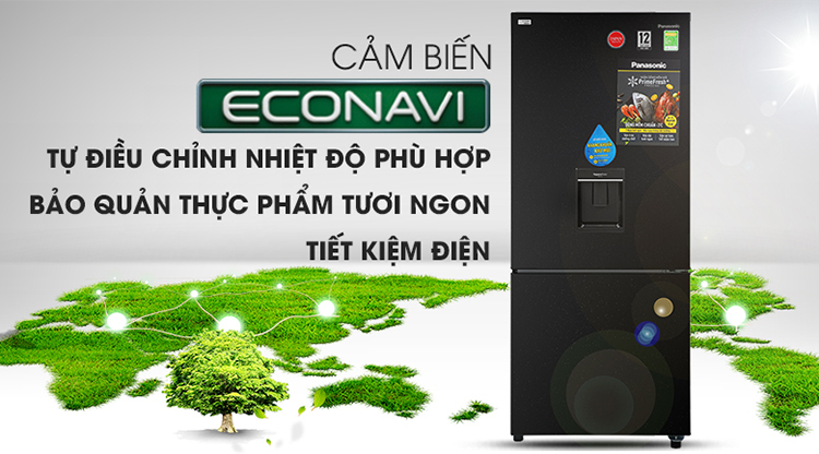 Tủ lạnh Inverter Panasonic NR-BX410WKVN (368L)- Hàng chính hãng - Chỉ giao tại Hà Nội
