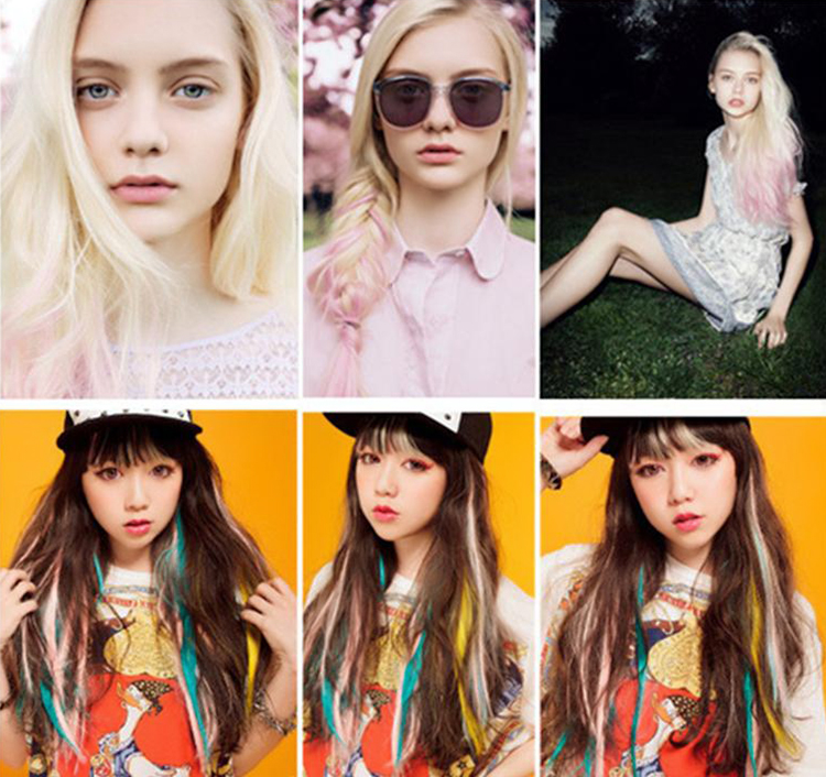 12pcs Wigs Strip Hair Extensions 22