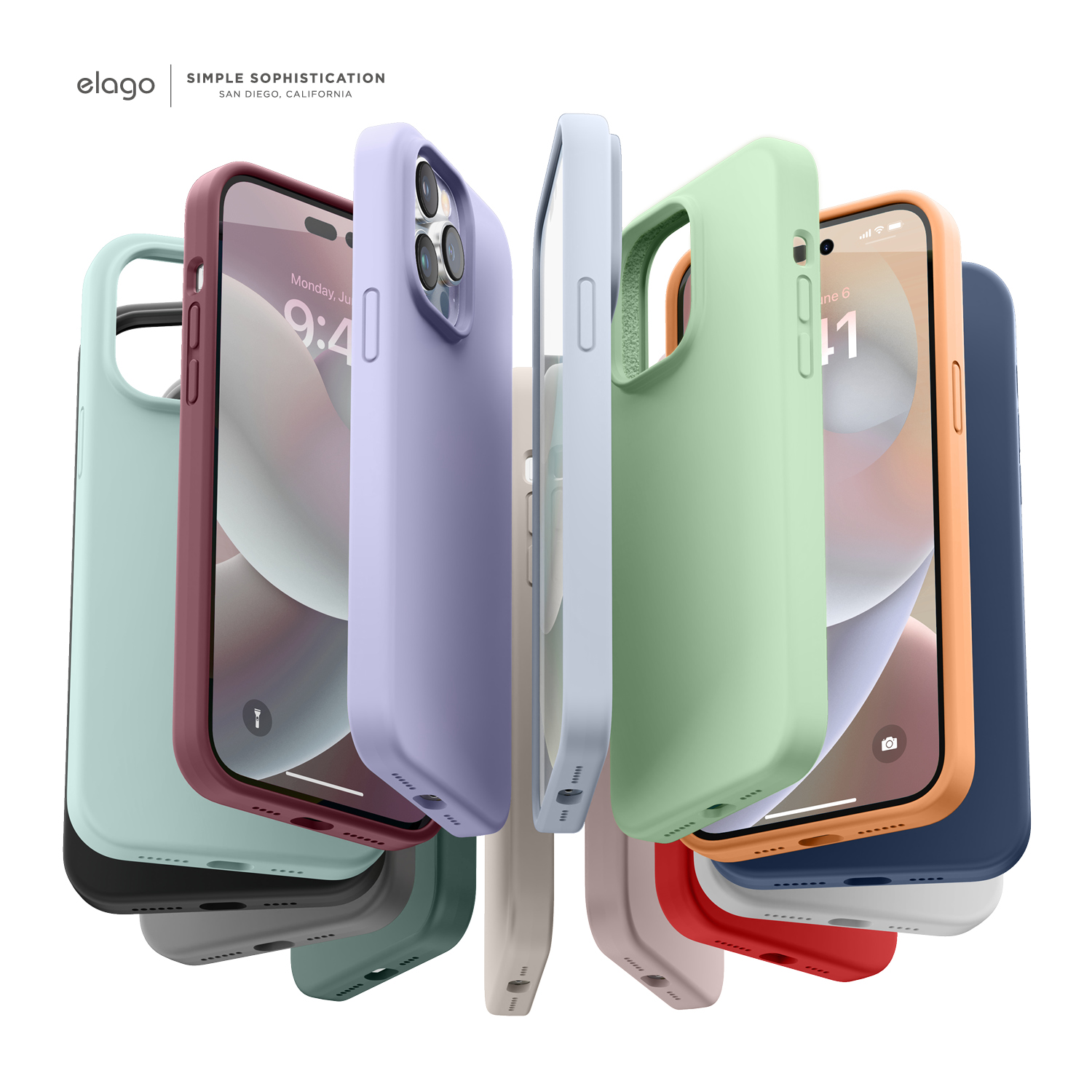 Ốp lưng Elago Silicone Case Color cho iPhone 14/ 14 Plus/ 14 Pro/ 14 Promax- Hàng Chính Hãng
