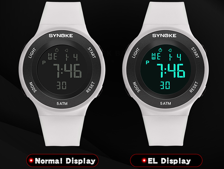 SYNOKE 9199 Sport Watch LED Digital Watch Alarm Luminous Second Timing Waterproof Sport Band