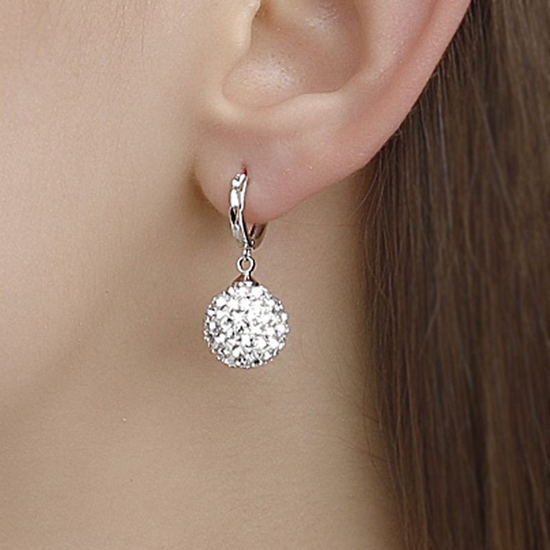 Bông tai nữ tòng teng siêu dễ thương đính đá zircon sang trọng, cườm giả ngọc 