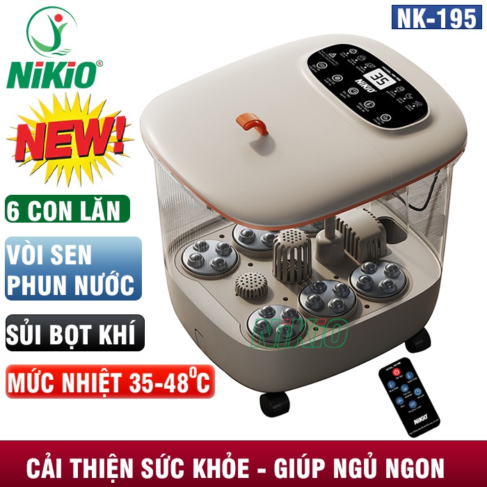 Bồn ngâm chân massage Nikio NK-195 New