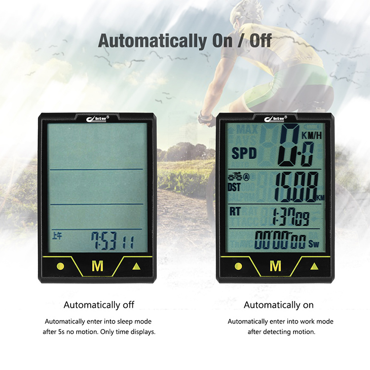 BOGEER Bike Computer Wireless - Wired Bicycle Speedometer Odometer Temperature Backlight Water Resistant for Cycling