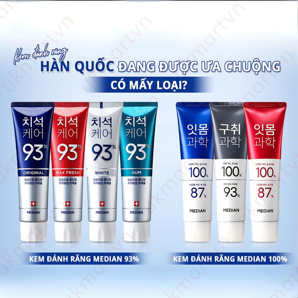 Kem Đánh Răng MEDIAN DENTAL IQ 93% 120g - MEDIAN GUM SCIENCE 87% - 93% 120g