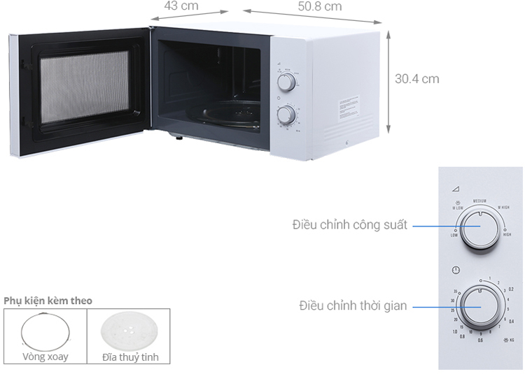 Lò vi sóng Electrolux EMM2525MW - Hàng chính hãng