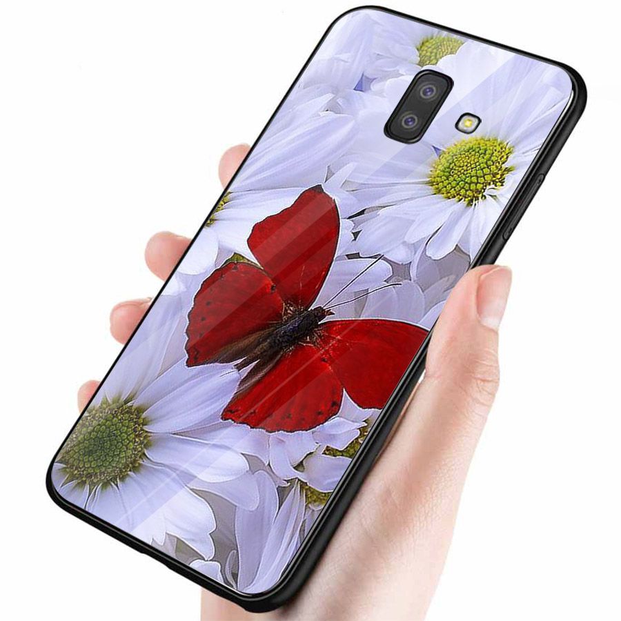 Ốp kính cường lực cho điện thoại Samsung Galaxy J4 - J6 - J6 PLUS - J6 PRIME - J8 - bướm đẹp MS ANH040