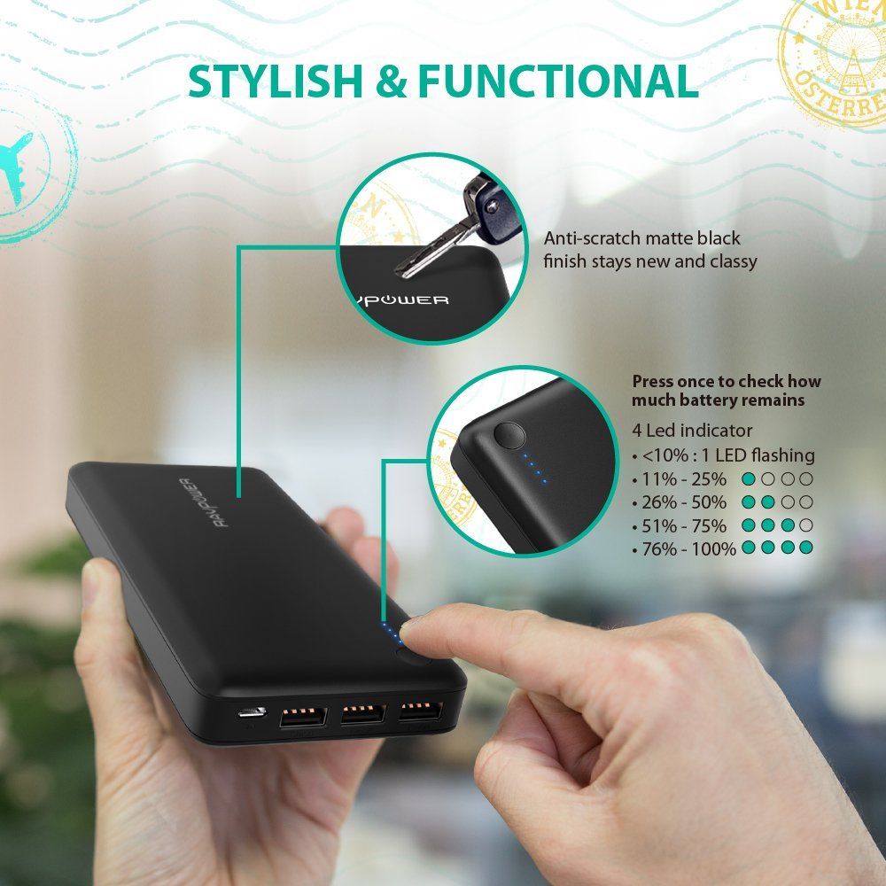Pin Sạc Dự Phòng RAVPower RP-PB41 26800mAh - Hàng Chính Hãng Pin Sạc Dự Phòng RAVPower RP-PB41 26800mAh - Hàng Chính Hãng