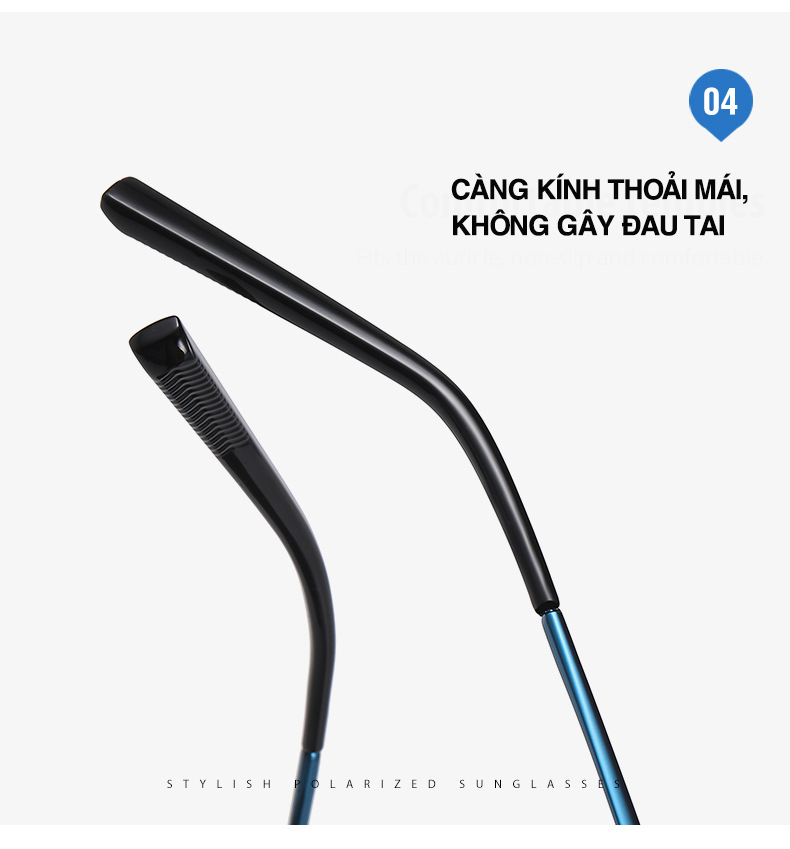 Kính Râm Nam Aoron Kính Mát Nam Chống Tia UV Mắt Kính Thời Trang Phân Cực Kiểu Dáng Phi Công Cực Ngầu - AK062 - Aoron