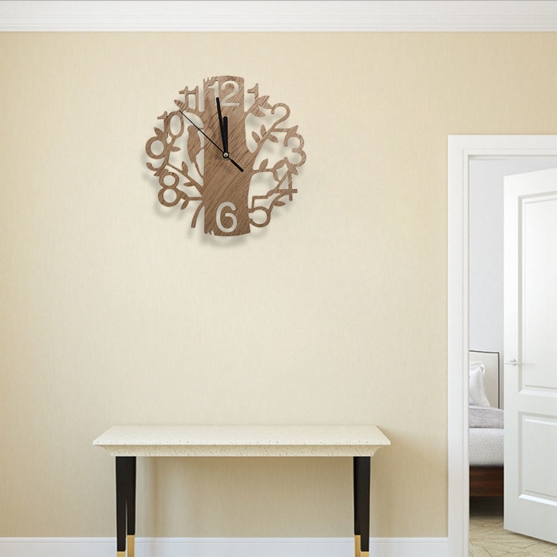 Đồng hồ treo tường kiểu dáng nghệ thuật cổ điển (23 x 23 x 4cm) kèm pin