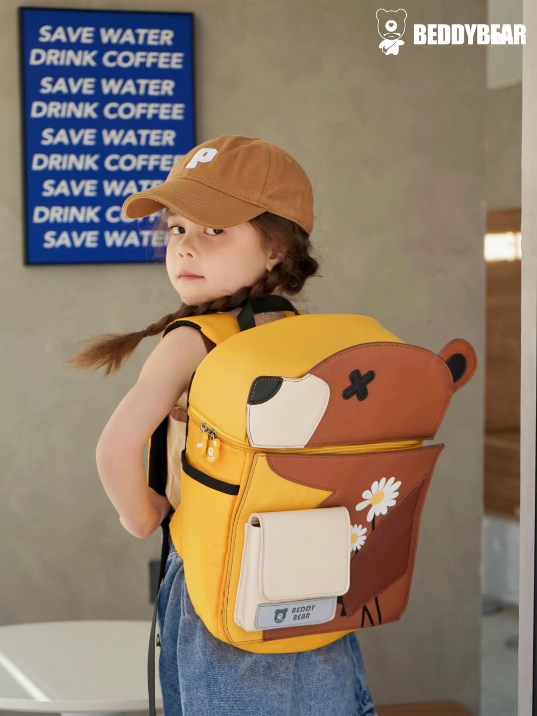 Balo Trẻ em từ 5 tuổi Beddybear Cute Bag 2.0 Phù hợp cho bé trai gái học Mẫu giáo chuẩn bị vào lớp 1 .Thiết kế chống gù, Chất liệu da PU hạn chế thấm nước