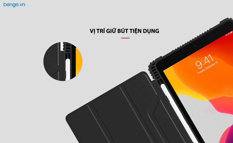 Bao da dành cho iPad Gen 9 2021 NILLKIN Bumper Leather with Pencil Holder- hàng nhập khẩu