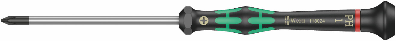 Tua vít điện tử 4 cạnh Ph1 x 80mm Wera 05118024001