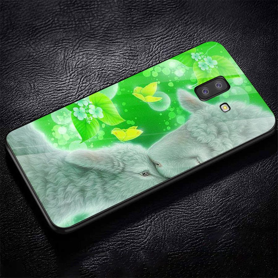 Ốp kính cường lực cho điện thoại Samsung Galaxy J6 - dễ thương muốn xỉu MS CUTE049