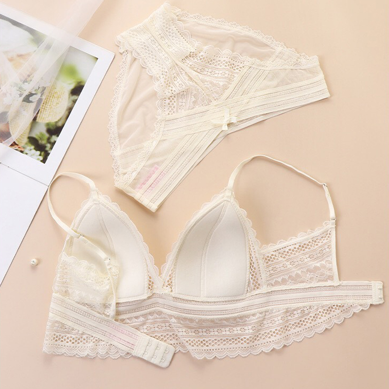 Bộ đồ lót ren ôm ngực tôn dáng không gọng kèm quần lót nữ cao cấp Q463 - Bộ lót nữ sexy - Đồ lót nữ - Bộ lót áo ngực kèm quần chip nữ