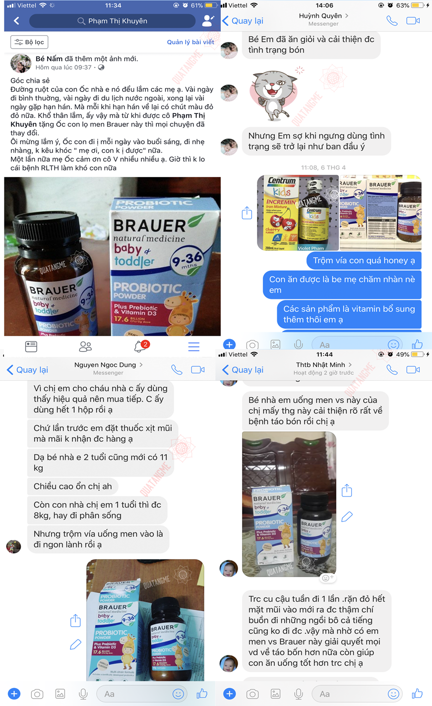 men vi sinh cho bé từ 9 - 36 tháng