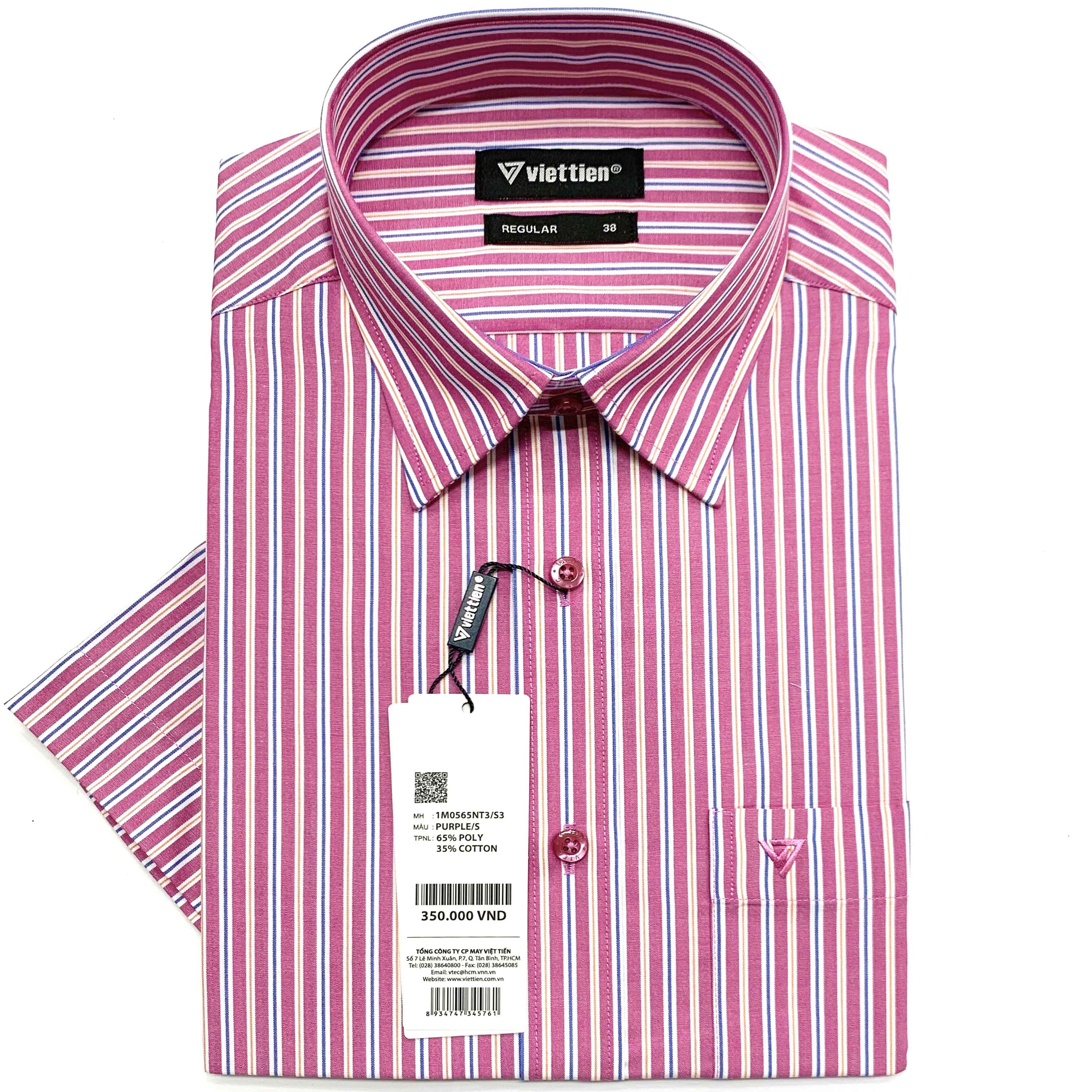 Áo Sơ Mi Tay Ngắn Sợi Poly Đơn Giản Y Nguyên Bản Ver54  YaMevn