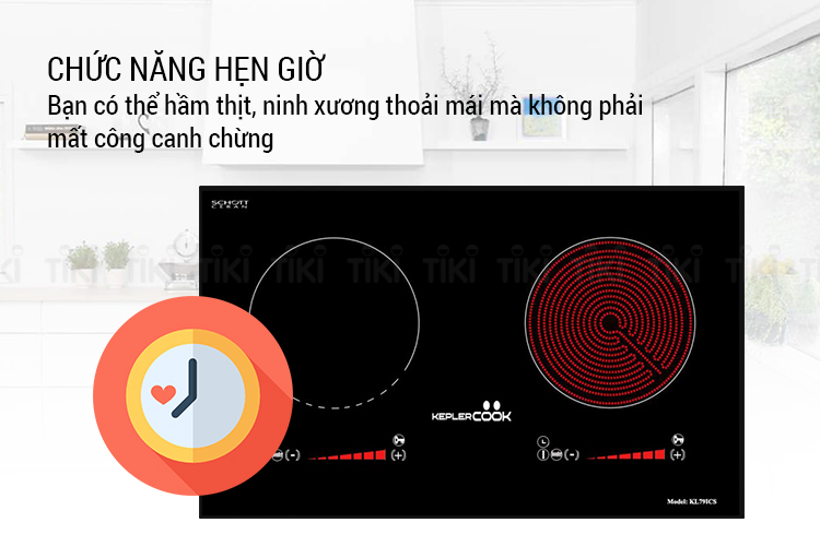 Bếp Âm Đôi Từ - Hồng Ngoại Kepler Cook KL 79ICS (73cm - 4000W) - Hàng Chính Hãng