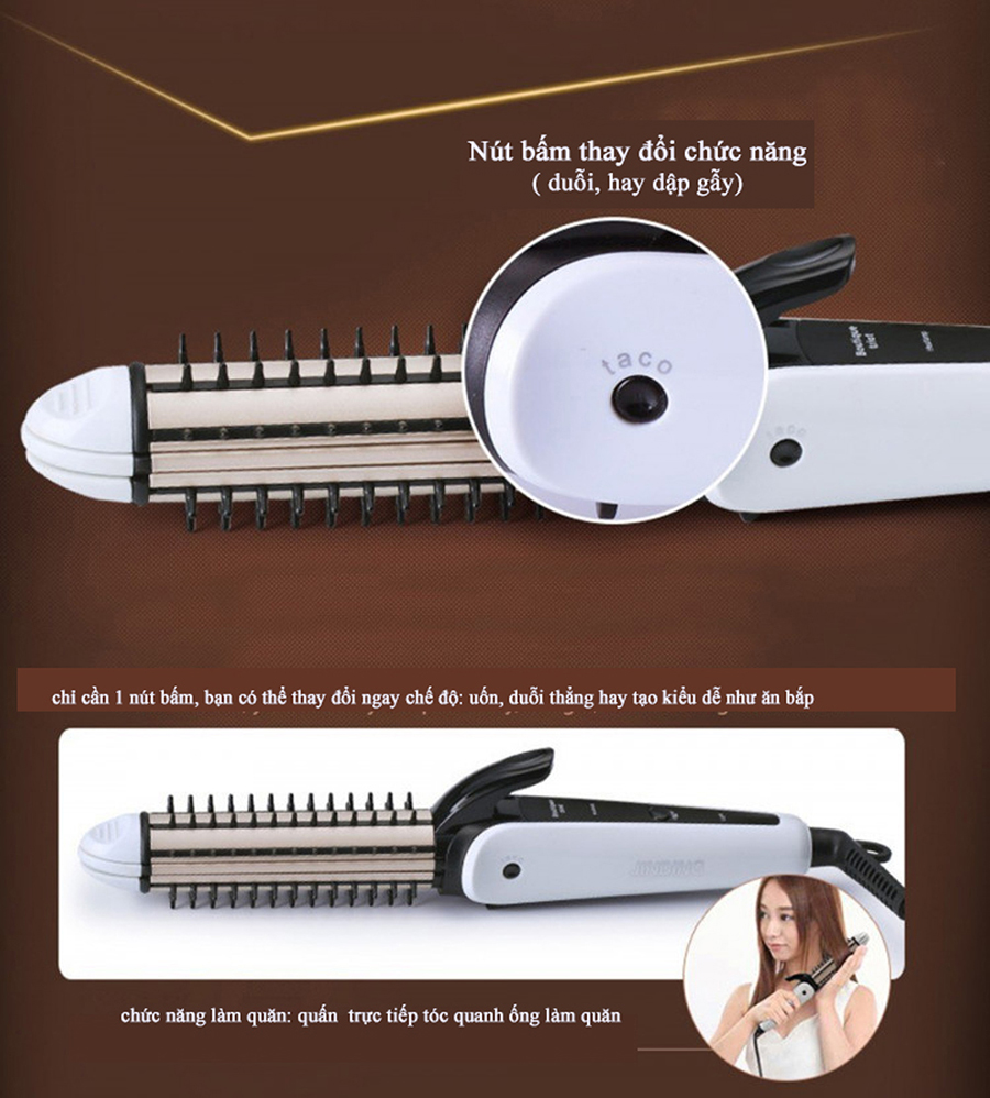 Máy Uốn Duỗi Tóc 3 Trong 1 Minigood DMCTB31